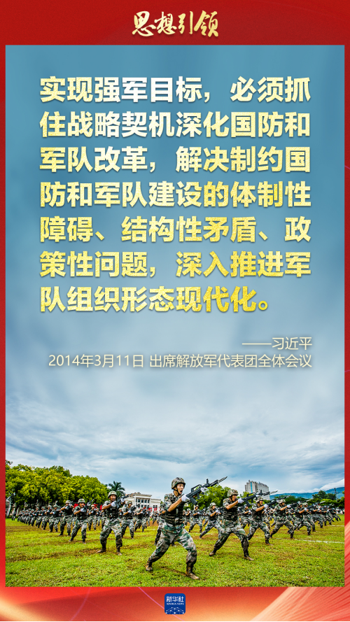 思想引領(lǐng)｜兩會上，習(xí)主席這樣談強(qiáng)軍之路