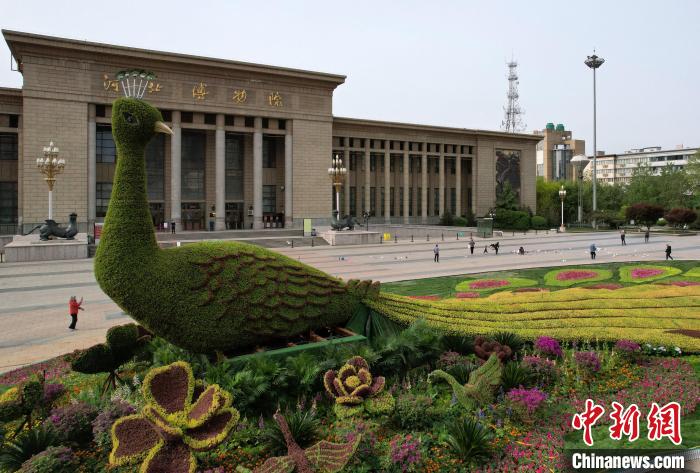 圖為航拍花壇。(無人機(jī)照片) 翟羽佳 攝