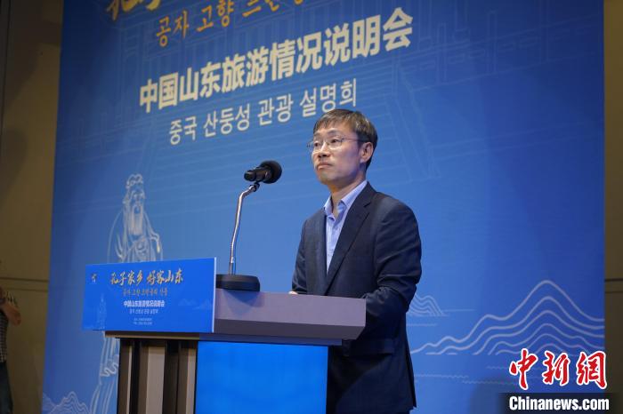 首爾市政府觀光體育局局長(zhǎng)金英渙致辭。　劉旭 攝