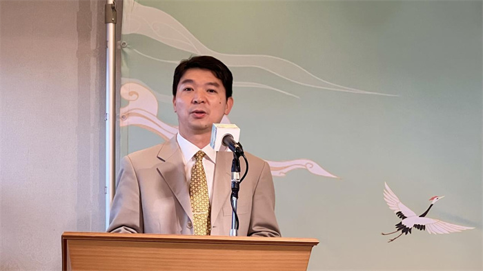 中國駐東京旅游辦事處主任歐陽安致辭。中國駐東京旅游辦事處供圖