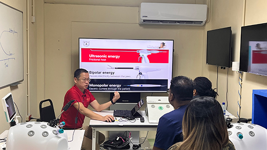 培訓(xùn)現(xiàn)場。第18期援圭亞那醫(yī)療隊(duì)供圖