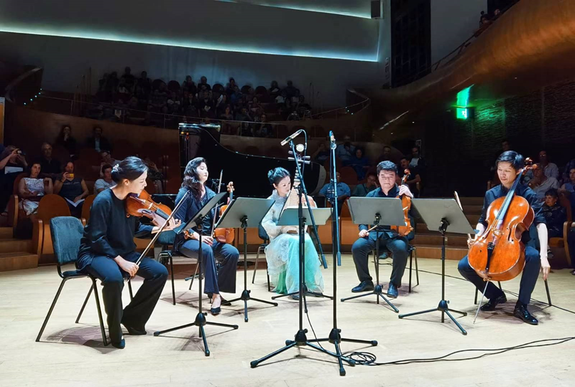 “古老文明的現(xiàn)代回聲——中國當(dāng)代作曲家室內(nèi)樂作品音樂會”在意大利舉行。中國駐意大利使館供圖