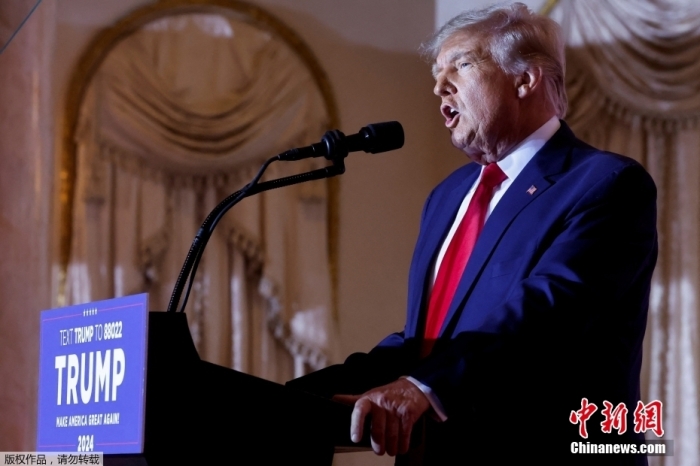 當?shù)貢r間2022年11月15日，美國前總統(tǒng)特朗普在佛羅里達州海湖莊園發(fā)表演講，正式宣布將參加2024年美國總統(tǒng)大選。據(jù)美媒報道，特朗普已正式提交文件加入2024年總統(tǒng)競選。這是特朗普第三次發(fā)起美國總統(tǒng)競選活動。