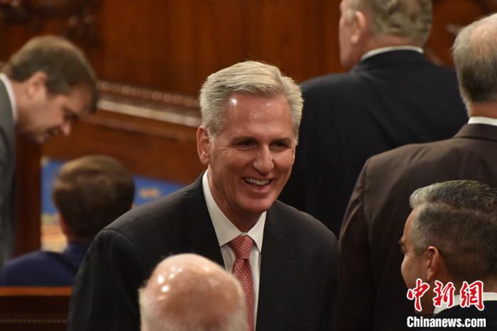 資料圖：麥卡錫2023年1月在眾議院參加議長(zhǎng)選舉。<a target='_blank' href='/'><p  align=