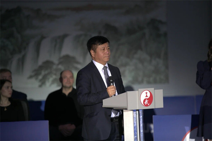 中國駐俄羅斯大使張漢暉致辭。駐俄羅斯大使館供圖