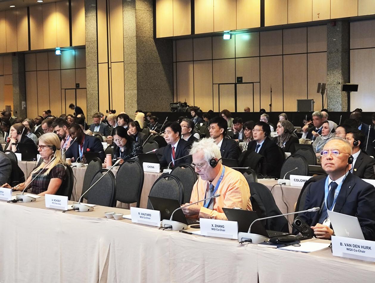 聯(lián)合國政府間氣候變化專門委員會（IPCC）第60次全會現(xiàn)場。中國氣象局供圖