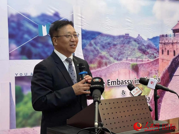 中國(guó)駐尼日利亞大使崔建春發(fā)表主旨演講。人民網(wǎng)記者 姜宣攝