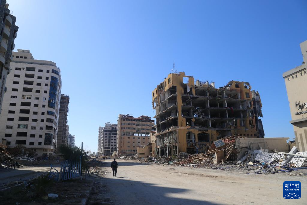 這是1月25日拍攝的加沙城一角。新華社發(fā)