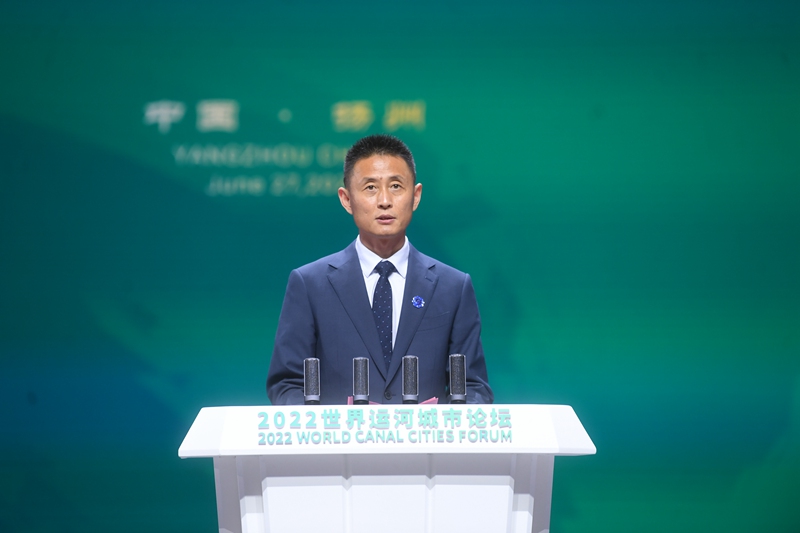 江蘇省文化和旅游廳副廳長李川在大會(huì)上致辭。邵丹攝