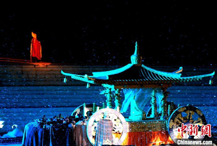 3月17日，西藏拉薩，《文成公主》大型史詩(shī)劇演出現(xiàn)場(chǎng)?！±盍?攝