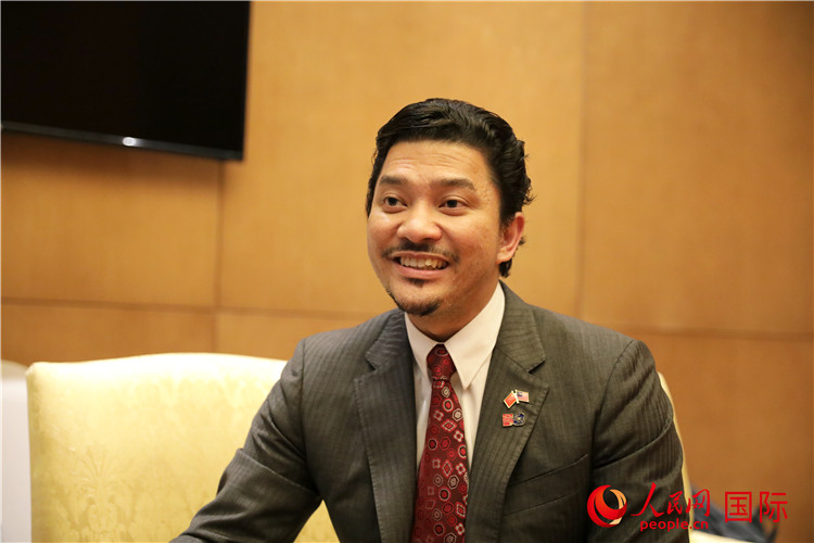 馬來西亞駐華大使館教育參贊沙烈胡丁在2024中國-東盟教育交流周期間接受人民網(wǎng)專訪。人民網(wǎng) 王婧攝