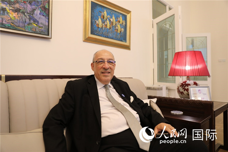9月6日，摩洛哥駐華大使阿卜杜勒卡迪爾·安薩里接受人民網(wǎng)記者采訪。人民網(wǎng)記者 翟轉(zhuǎn)麗攝