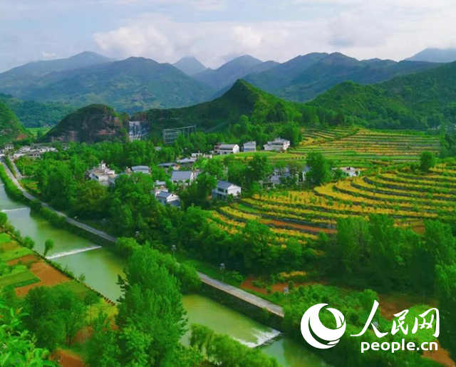 陜西商洛漫川關(guān)鎮(zhèn)民宿群。人民網(wǎng) 王麗攝