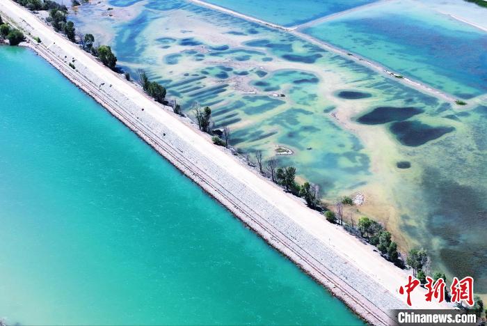 航拍貴德縣黃河。　馬銘言 攝