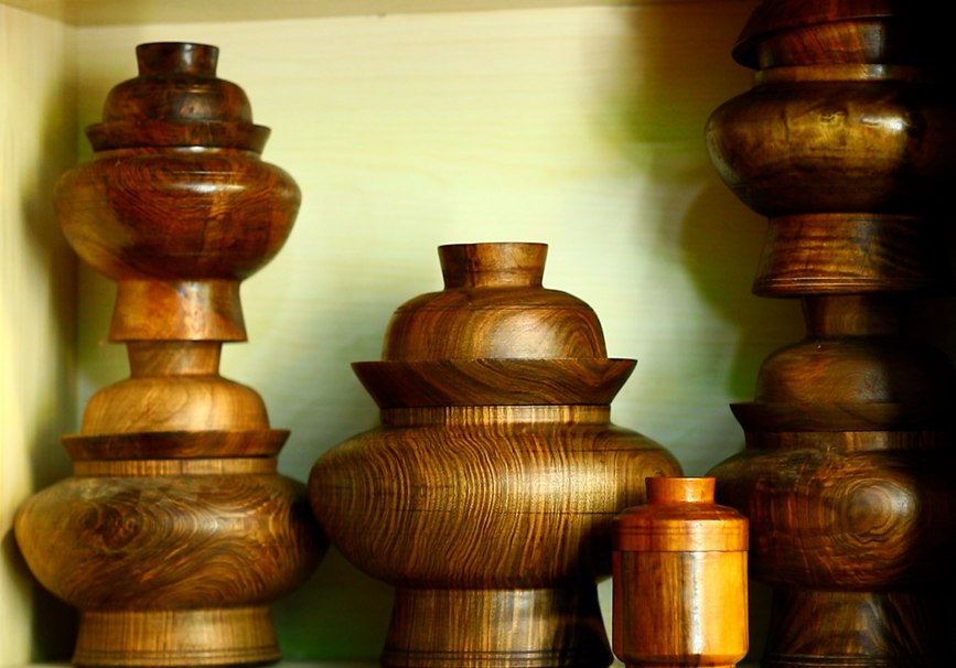 藏地木碗成品。