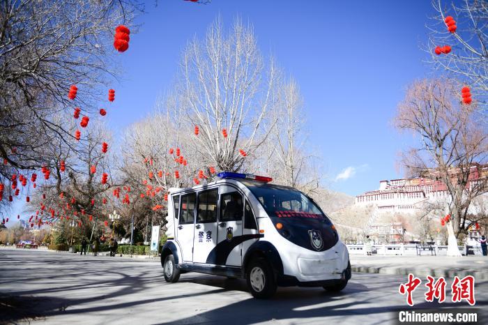 圖為1月23日，布達拉宮廣場派出所民警正在巡邏?！∝暩聛硭?攝