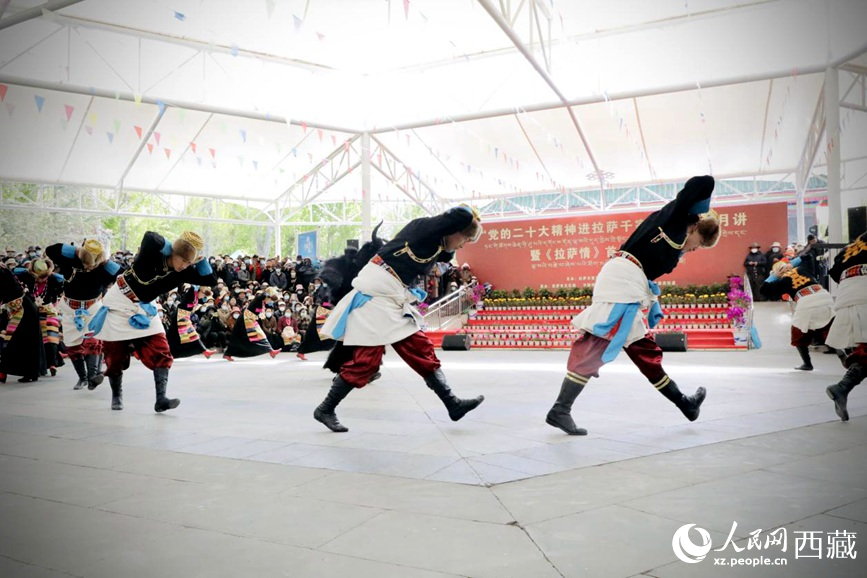 舞蹈《守望青稞》。人民網(wǎng) 次仁羅布攝