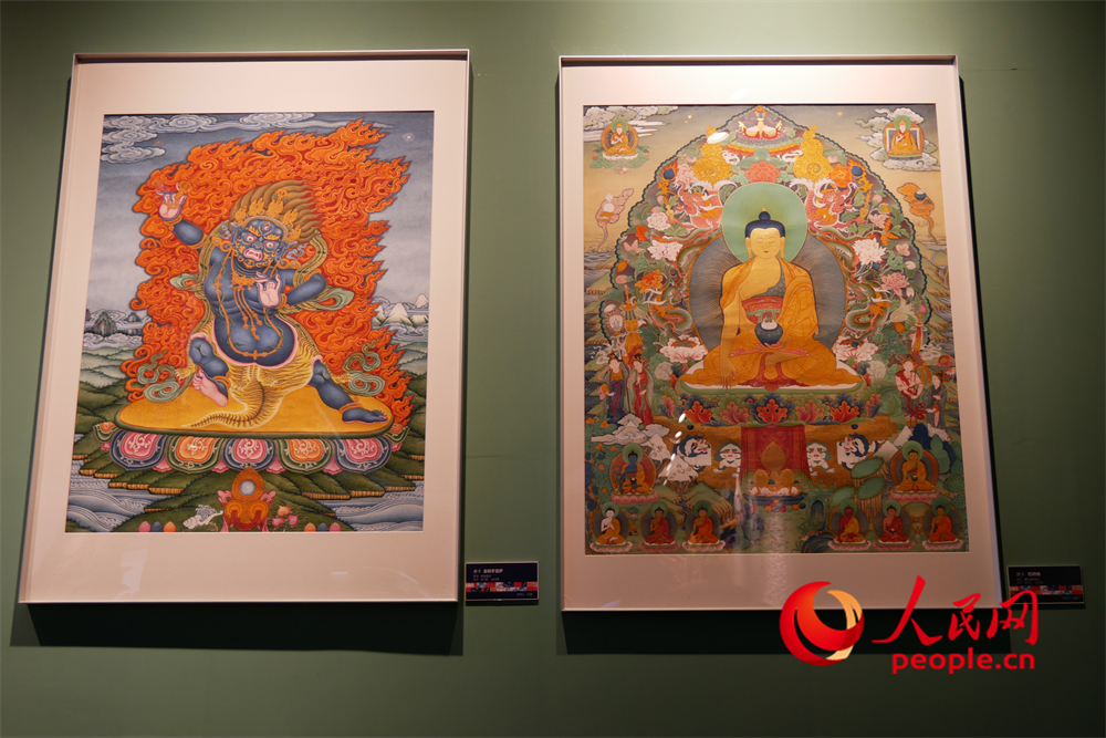 唐卡藝術(shù)作品。人民網(wǎng) 韋衍行攝