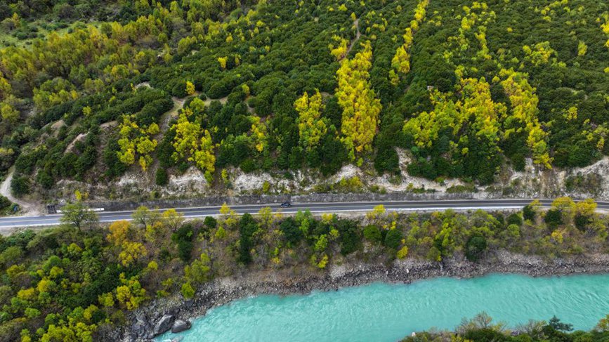 去往墨脫的路上，秋色正明。張澤坤攝